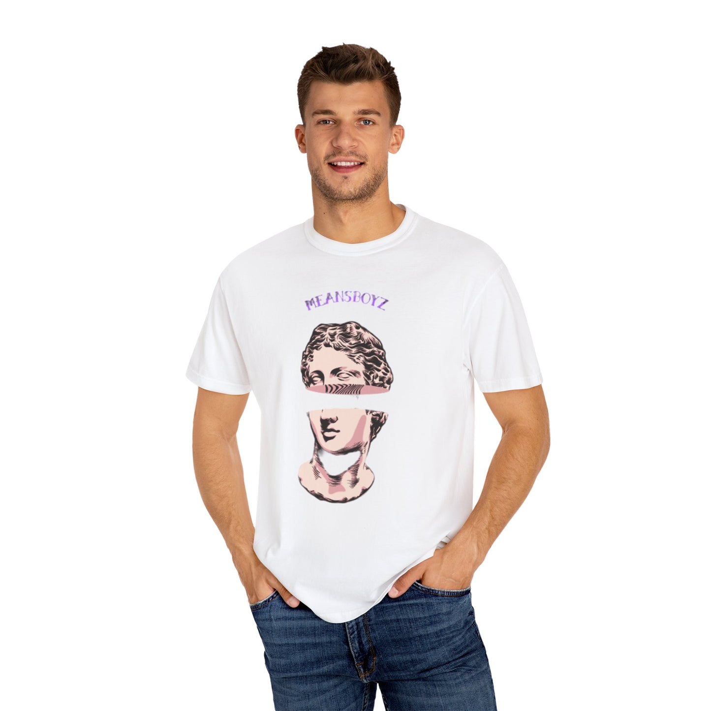 Meansboyz statue Unisex Garment-Dyed T-shirt