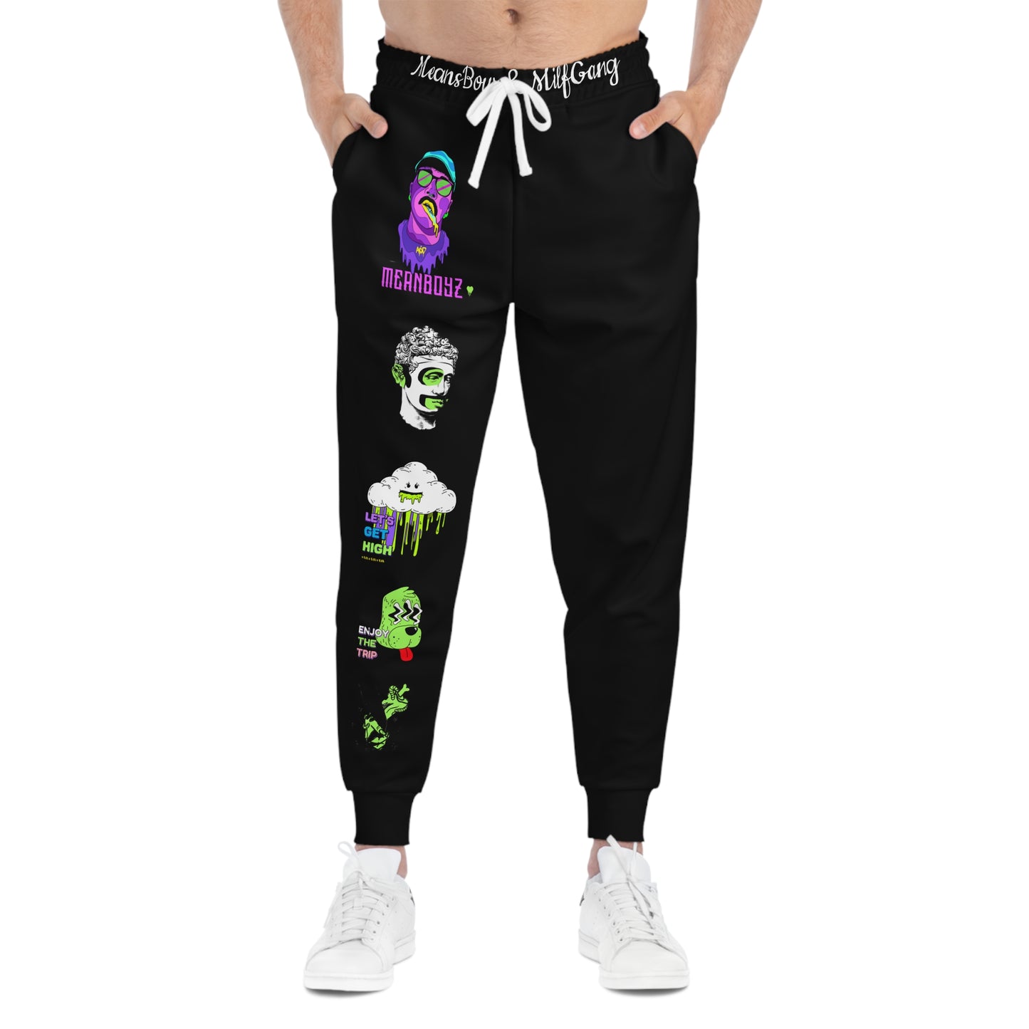 Funny Athletic Joggers for Streetwear Fans - Meansboyz & Milf Gang Design