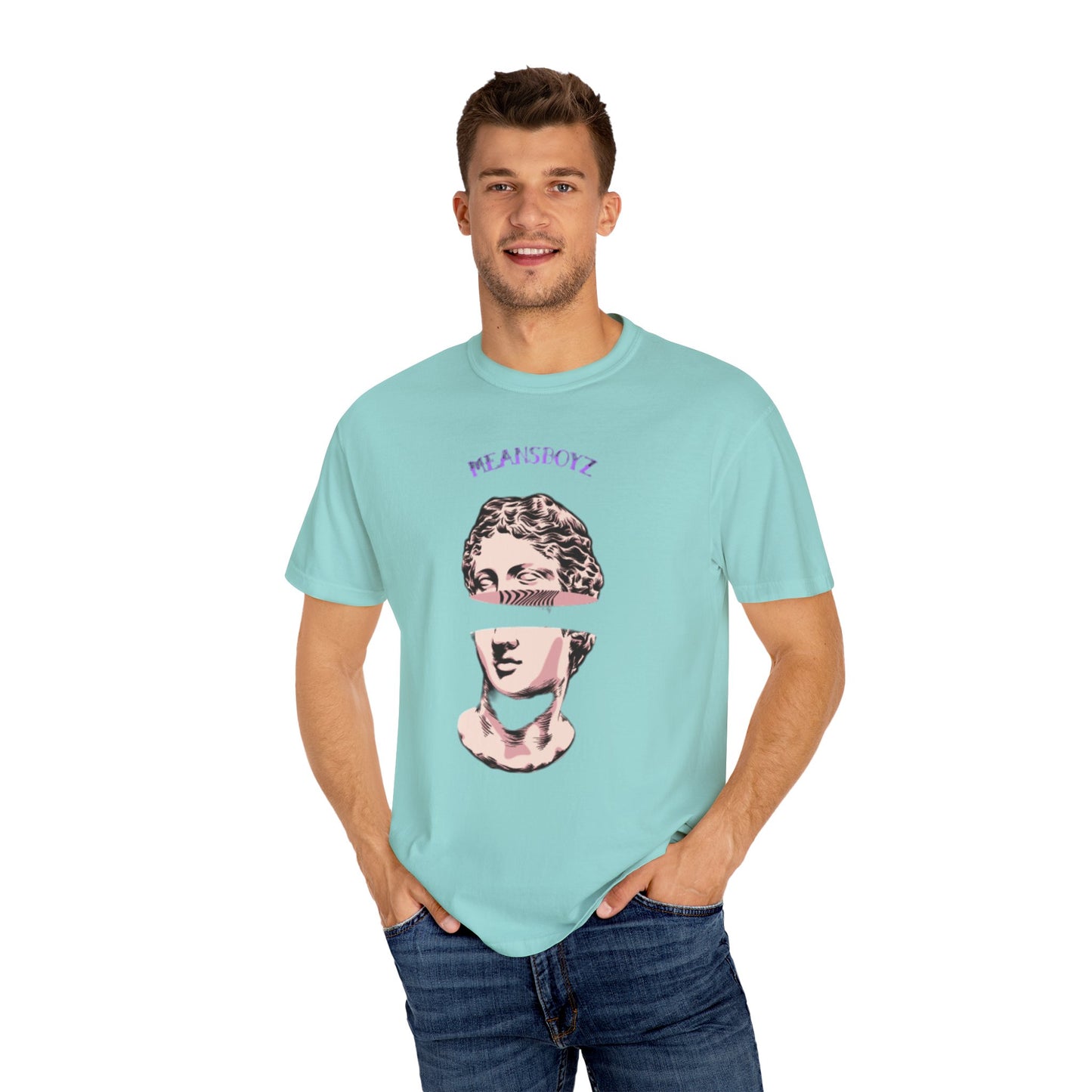 Meansboyz statue Unisex Garment-Dyed T-shirt