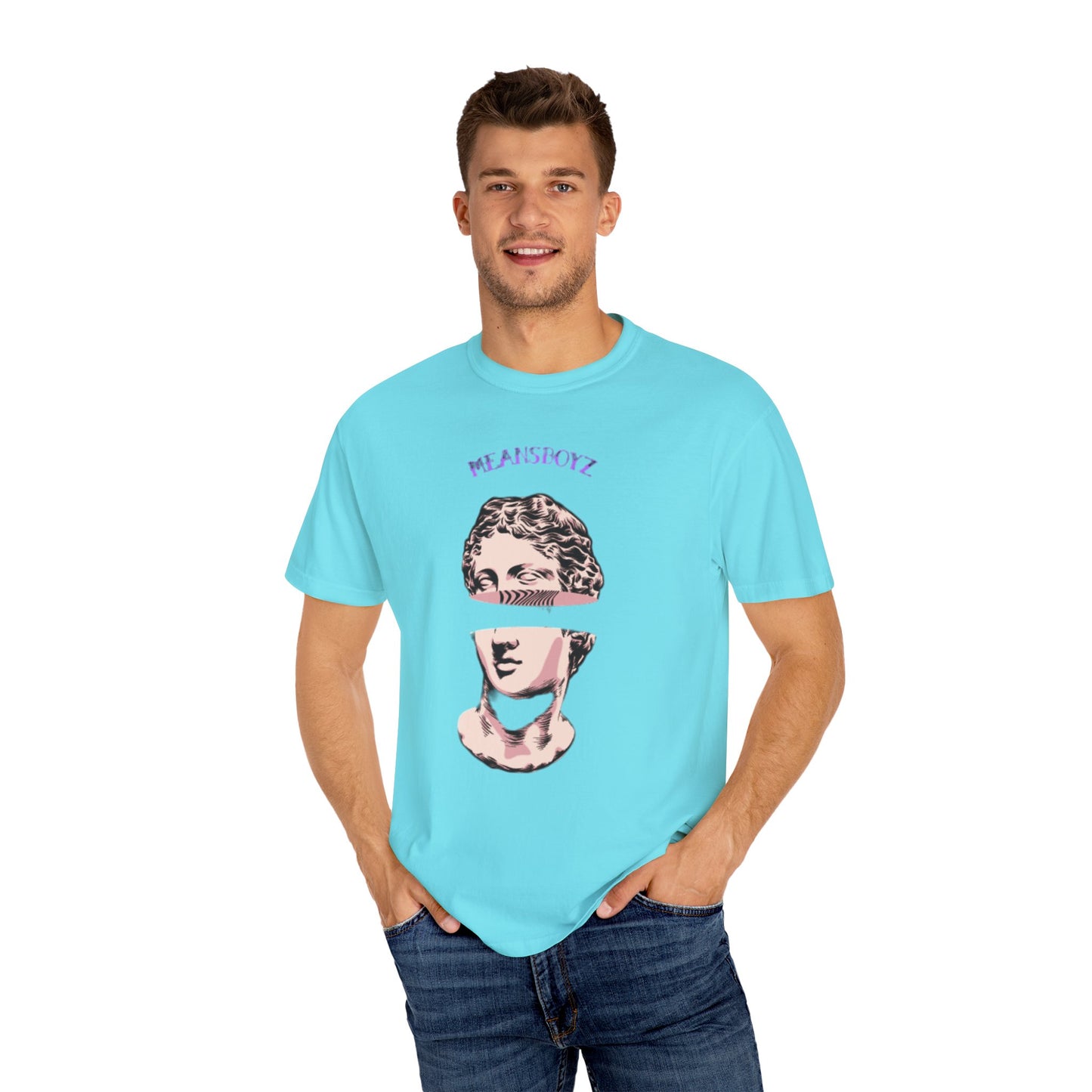 Meansboyz statue Unisex Garment-Dyed T-shirt