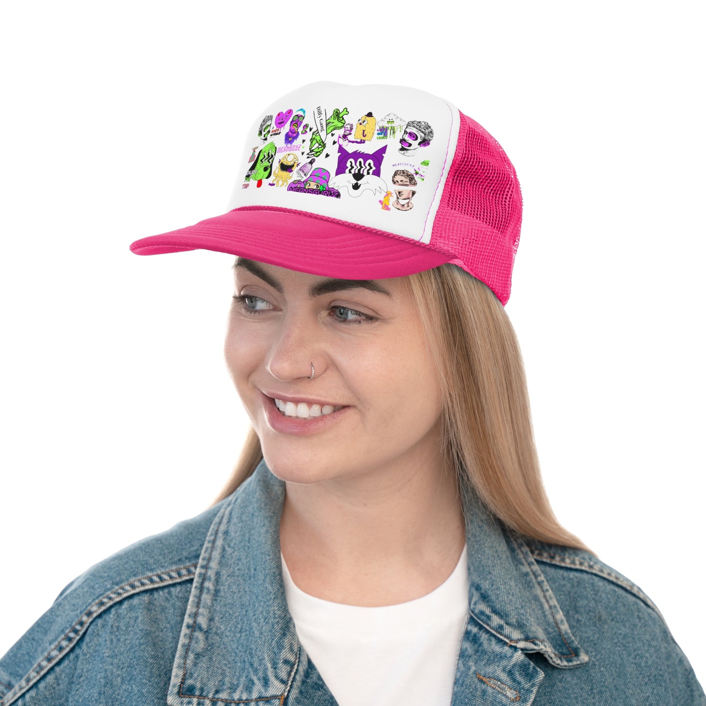 Psychedelic Trucker Cap - Enjoy the Trip Design for Fun Lovers
