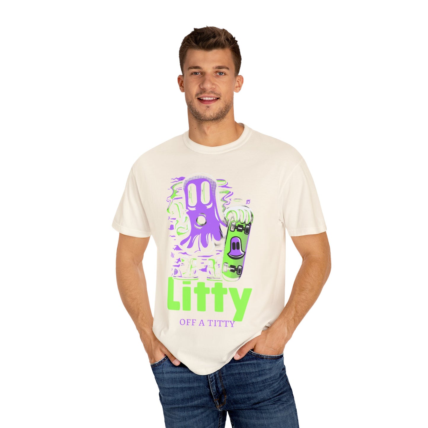 Meansboyz Unisex Garment-Dyed statue T-shirt