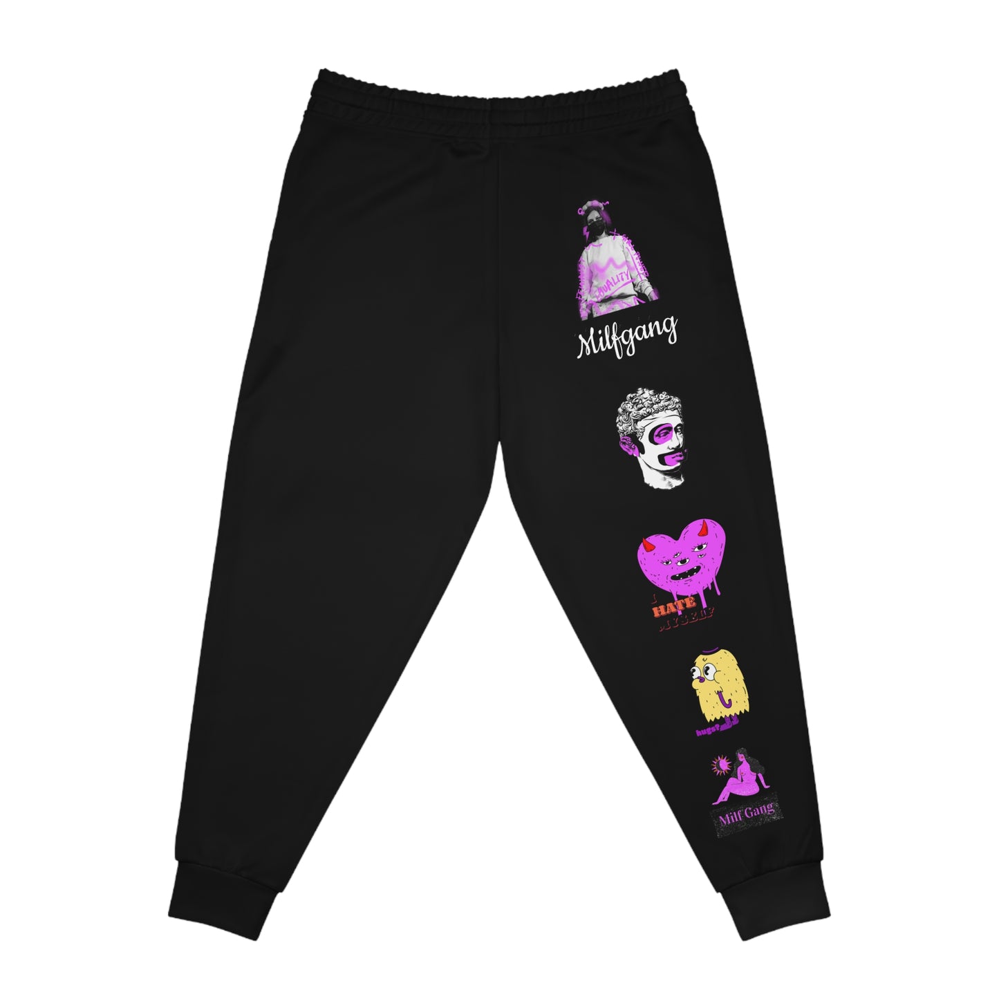 Funny Athletic Joggers for Streetwear Fans - Meansboyz & Milf Gang Design