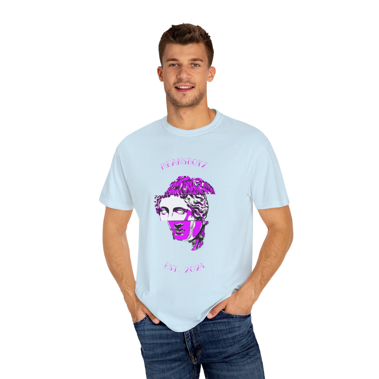 Statue Design T-Shirt - meansboyz Unisex Garment-Dyed Tee