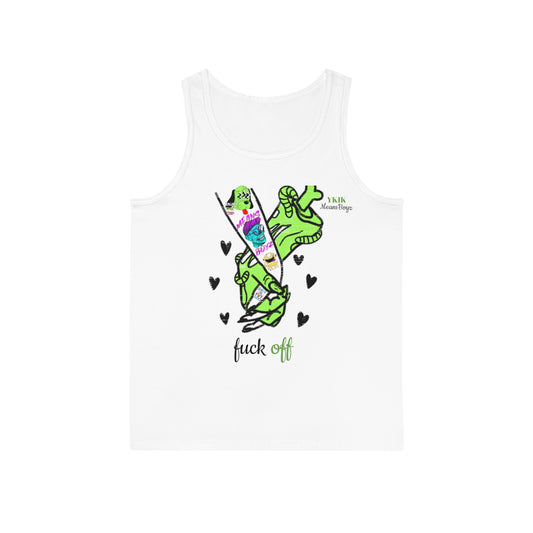 Meansboyz Funny Graphic Tank Top - 'Fuck Off' Design