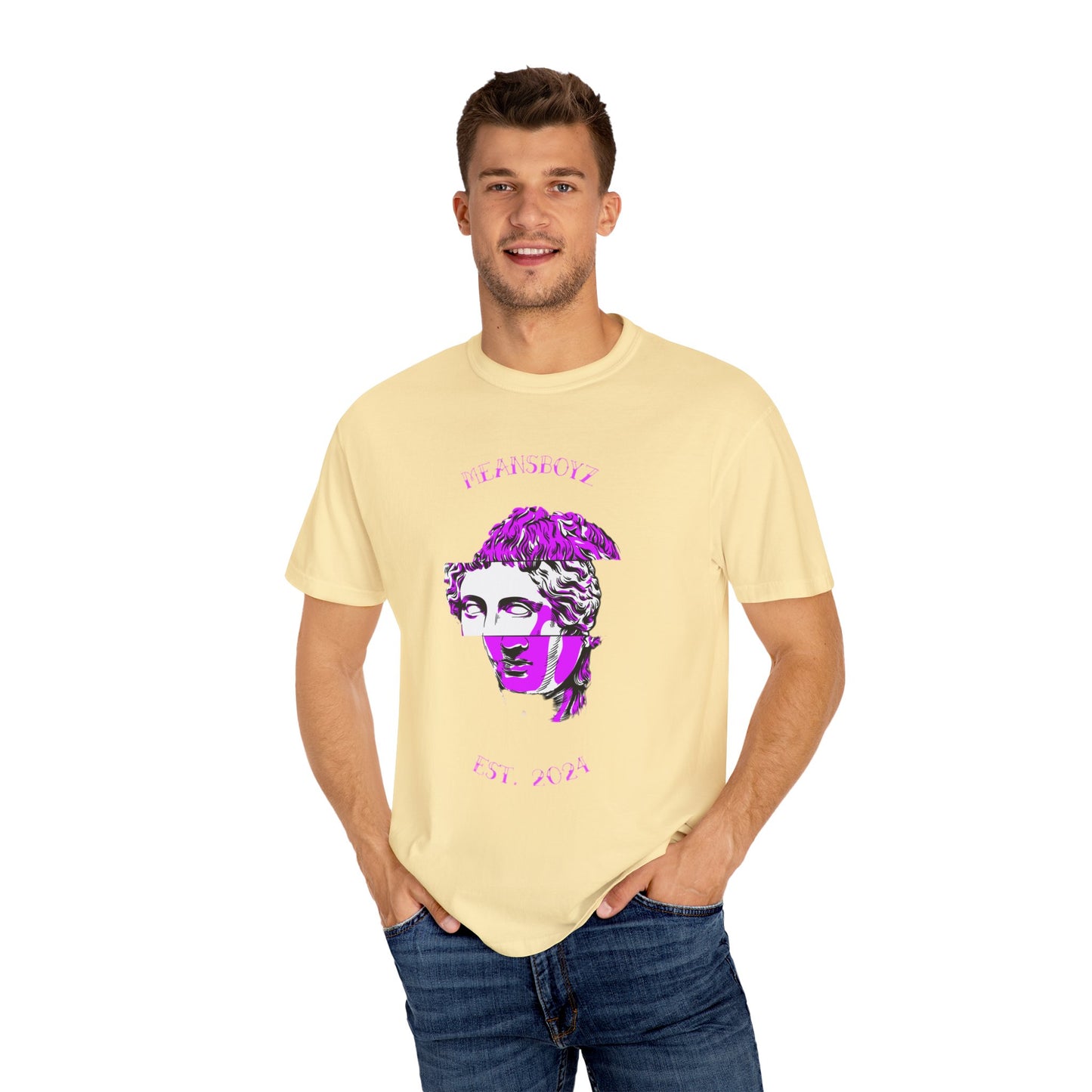 Statue Design T-Shirt - meansboyz Unisex Garment-Dyed Tee