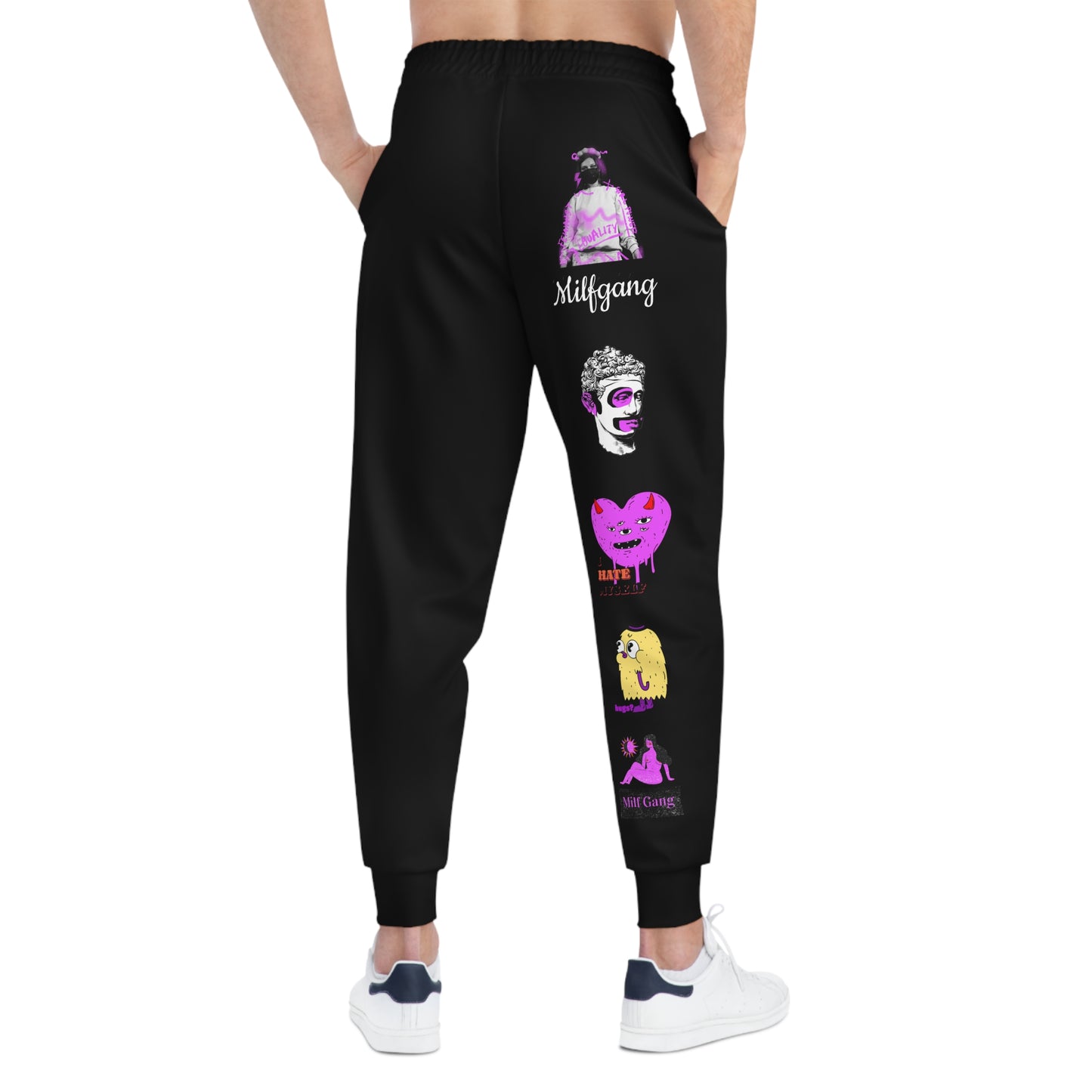 Funny Athletic Joggers for Streetwear Fans - Meansboyz & Milf Gang Design