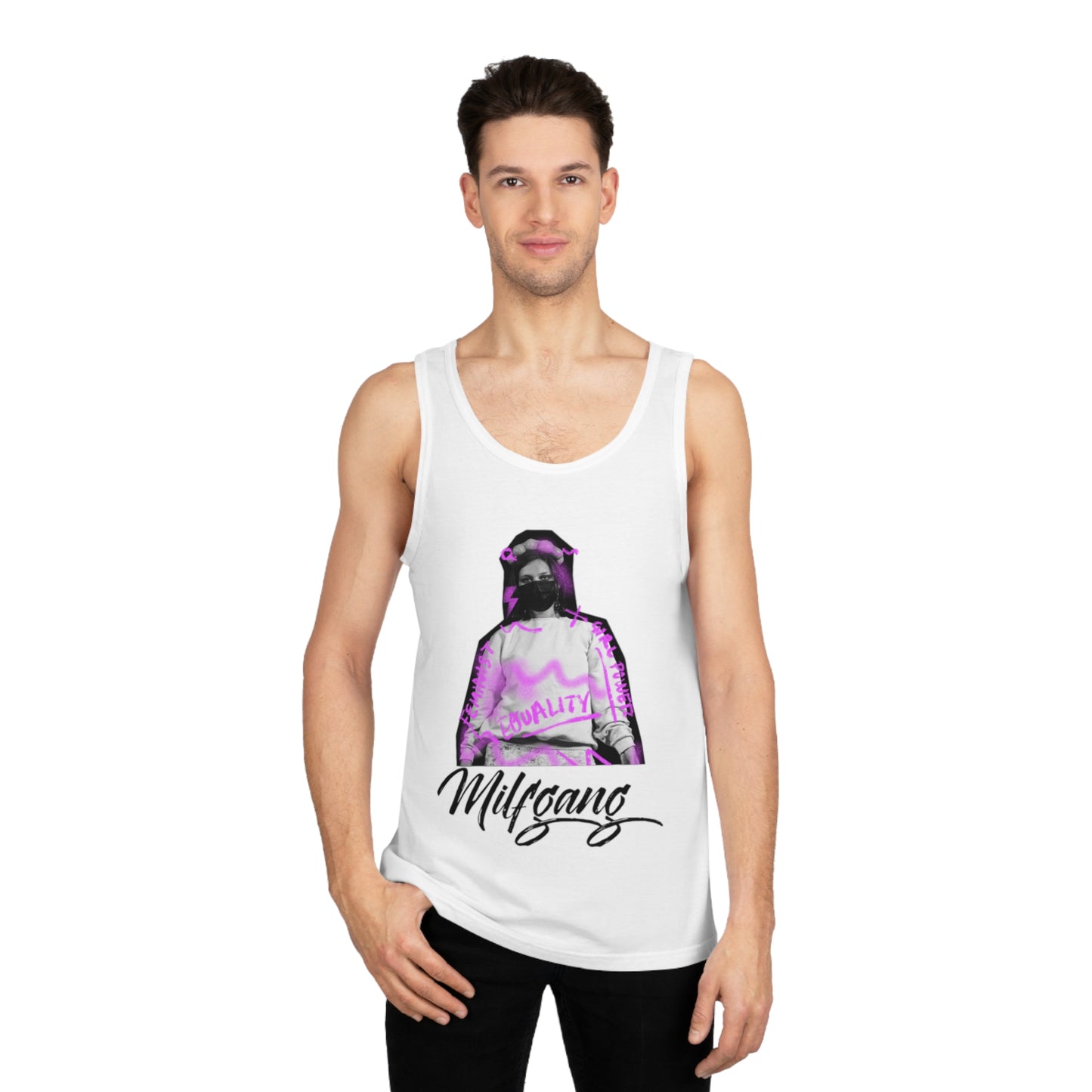 Milfgang Graphic Unisex Softstyle™ Tank Top - Trendy Casual Wear for Equality Advocates