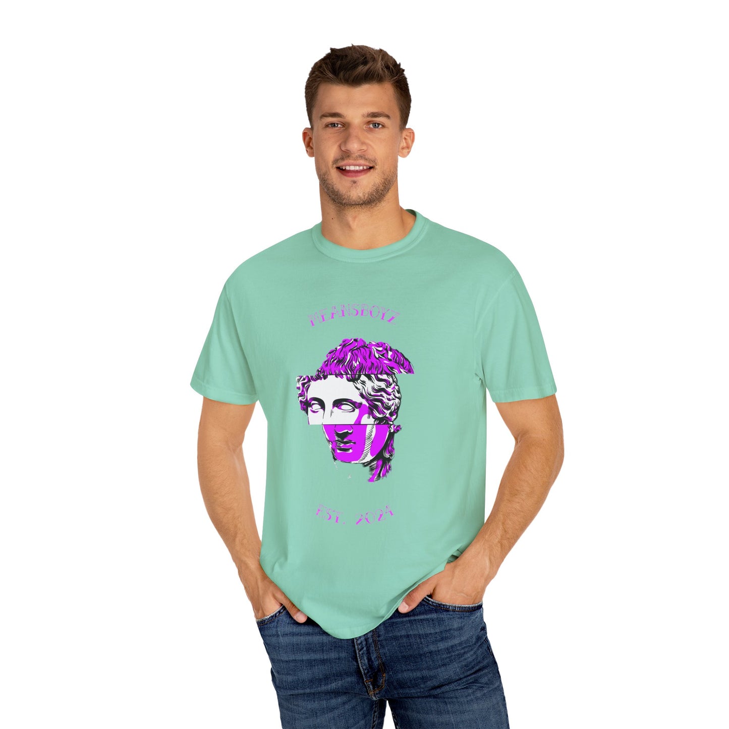 Statue Design T-Shirt - meansboyz Unisex Garment-Dyed Tee