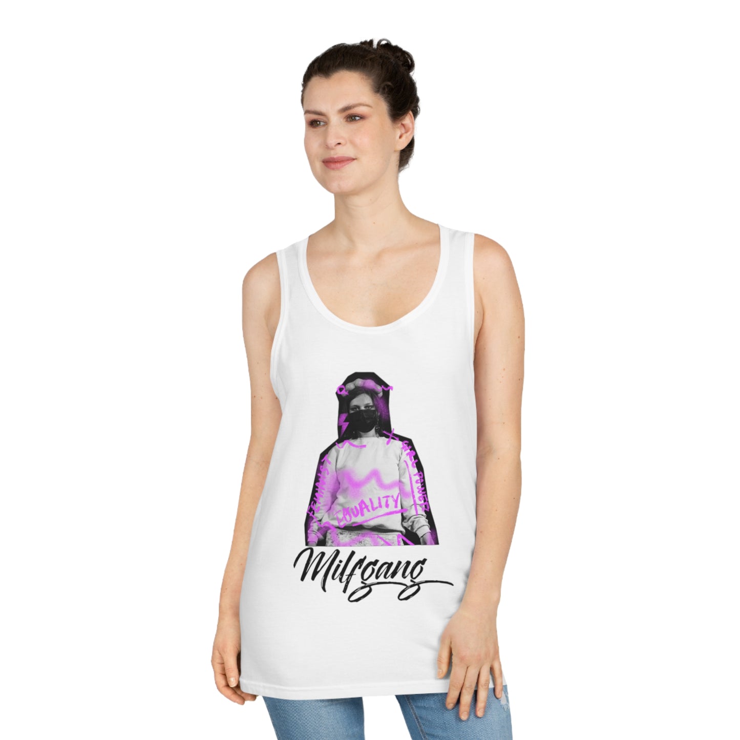 Milfgang Graphic Unisex Softstyle™ Tank Top - Trendy Casual Wear for Equality Advocates