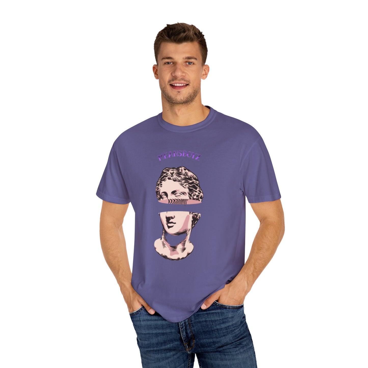 Meansboyz statue Unisex Garment-Dyed T-shirt
