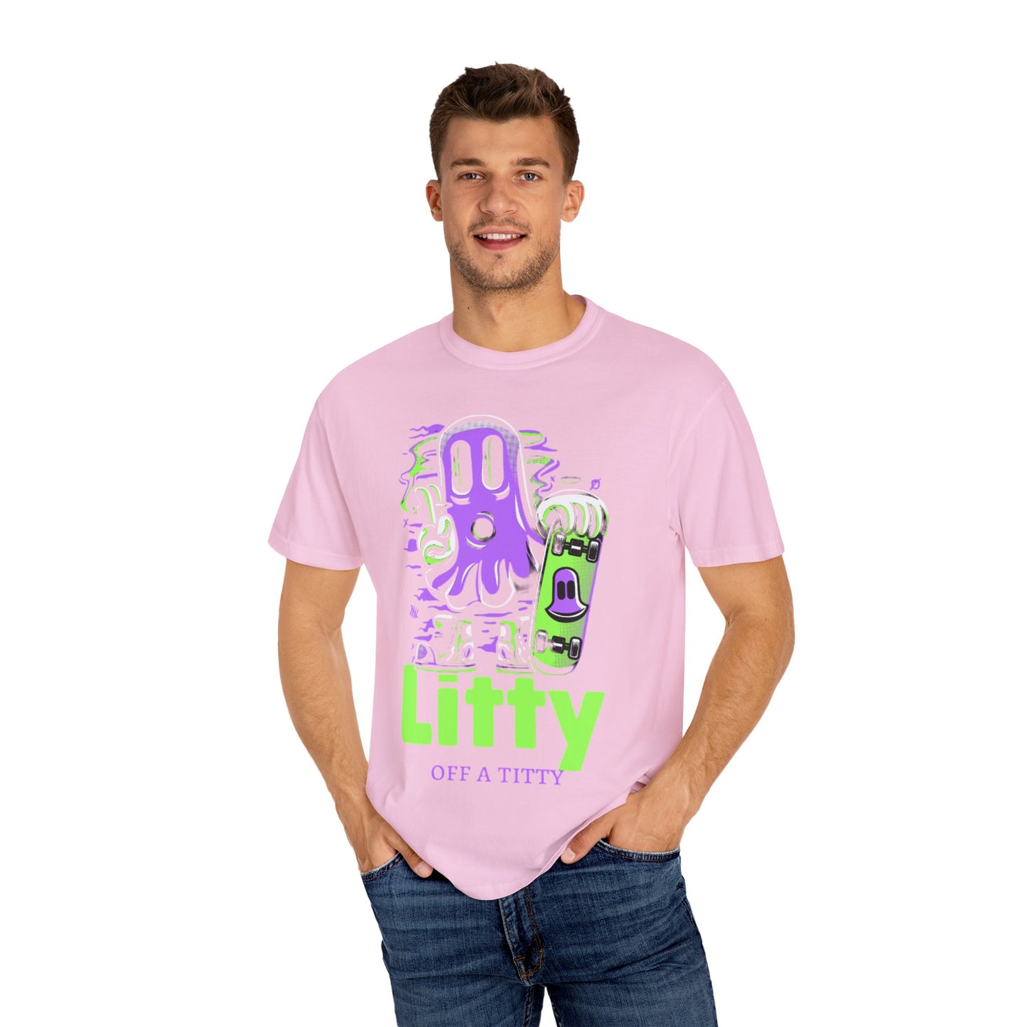 Meansboyz Unisex Garment-Dyed statue T-shirt
