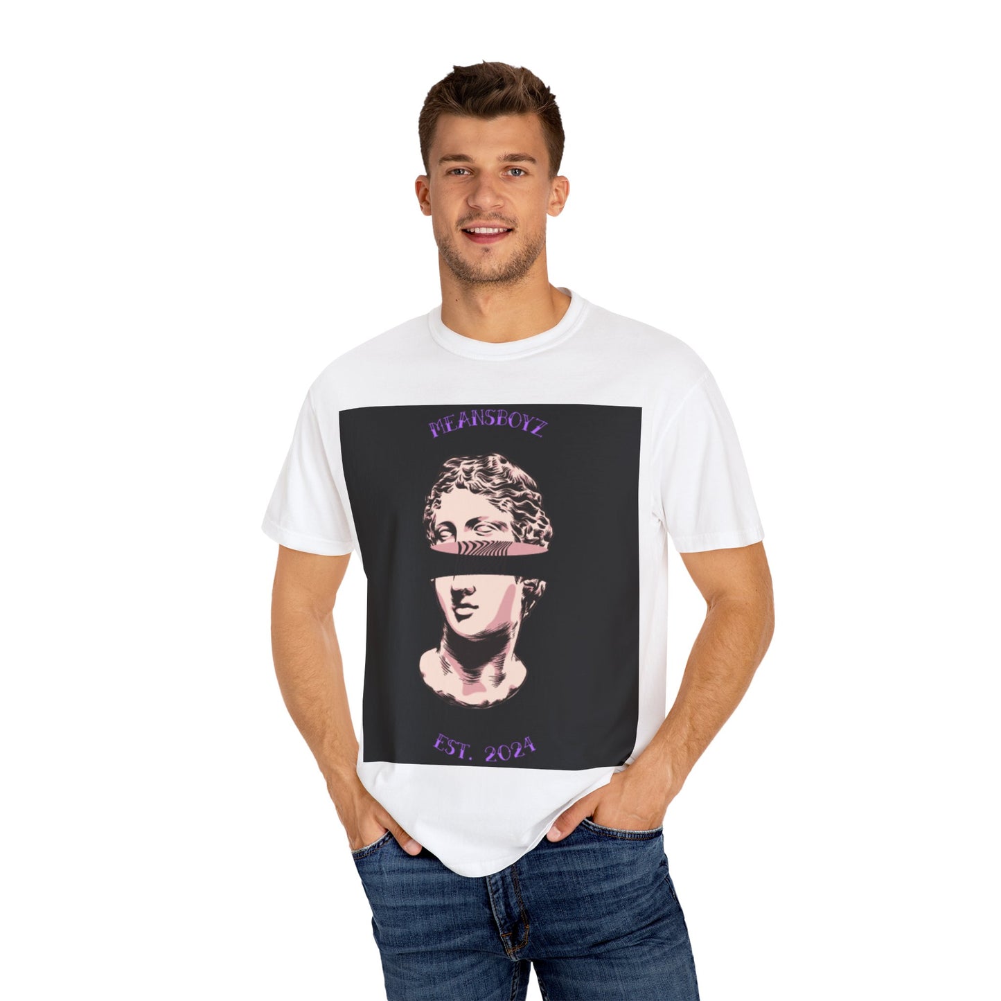 Meansboyz statue Unisex Garment-Dyed T-shirt