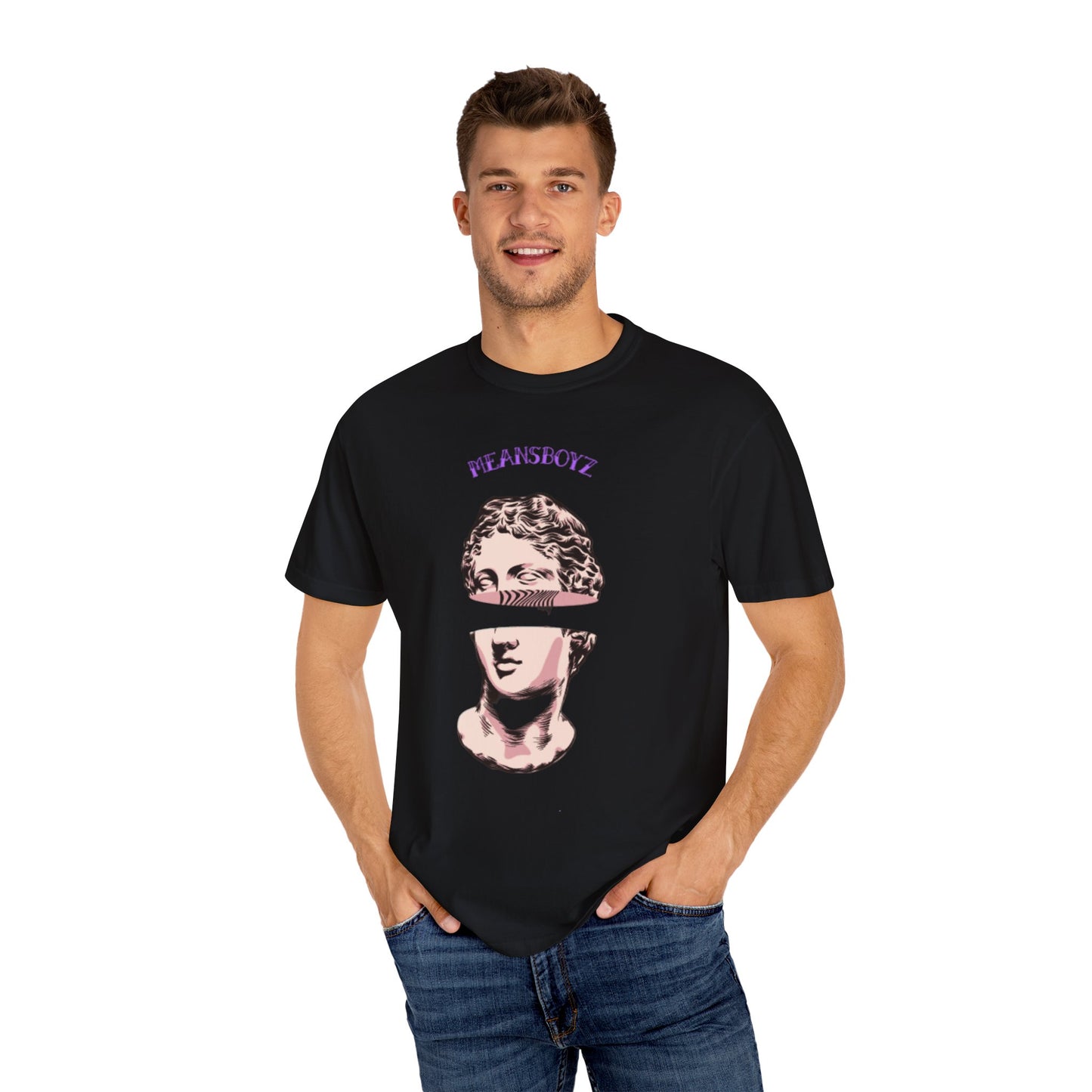 Meansboyz statue Unisex Garment-Dyed T-shirt