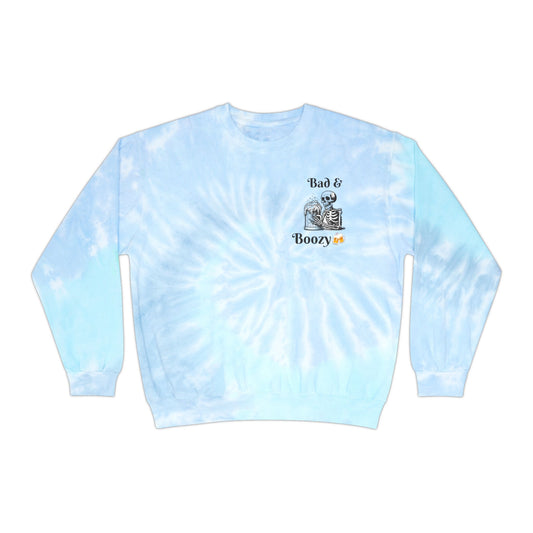 MeansBoyz Bad & Boozy Unisex Tie-Dye Sweatshirt