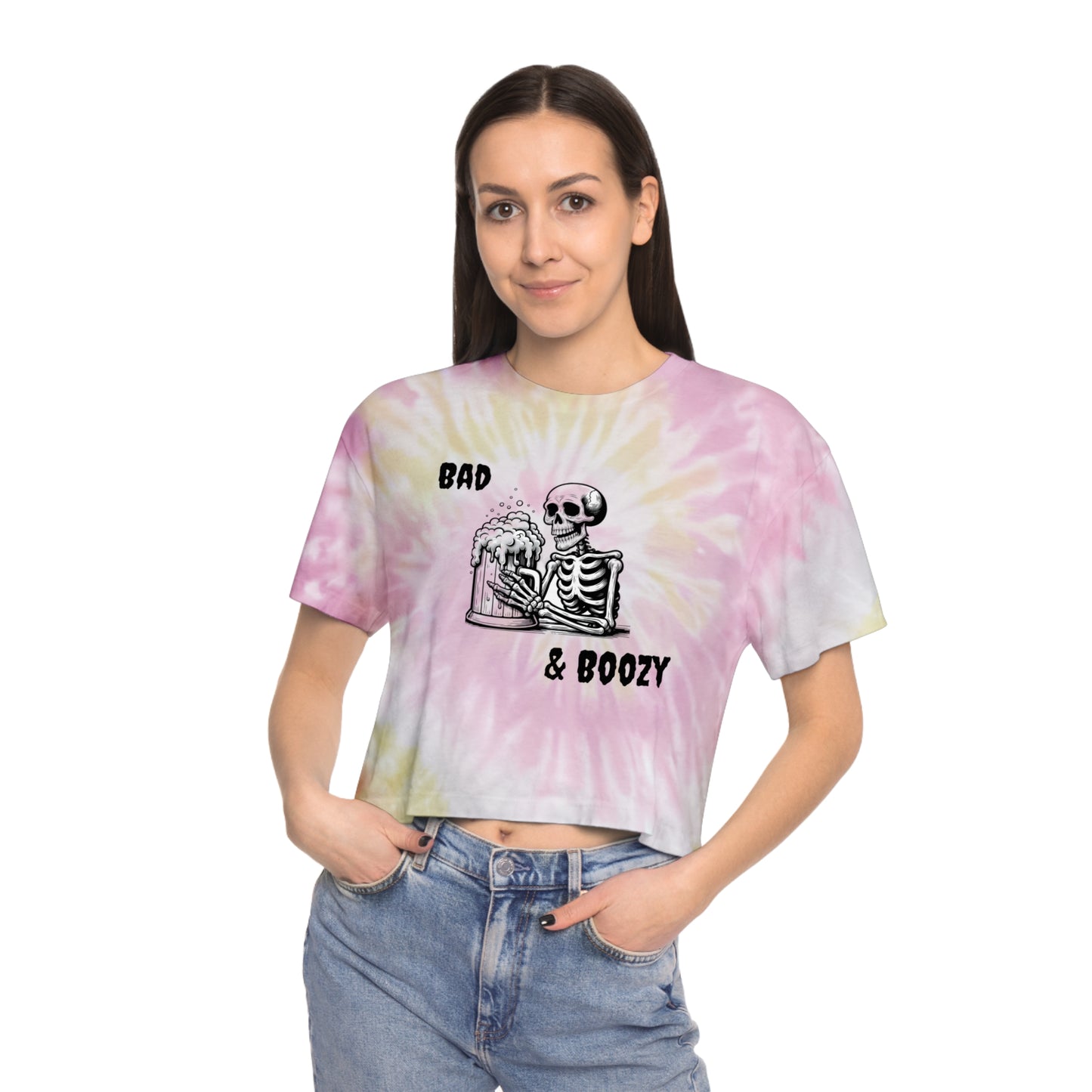 MeansBoyz Women's Tie-Dye Crop Tee