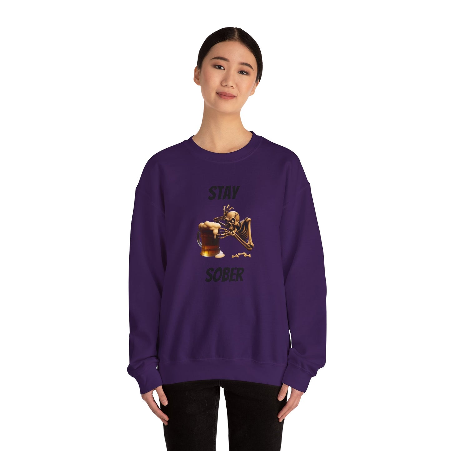 Sober Skeleton Crewneck Sweatshirt