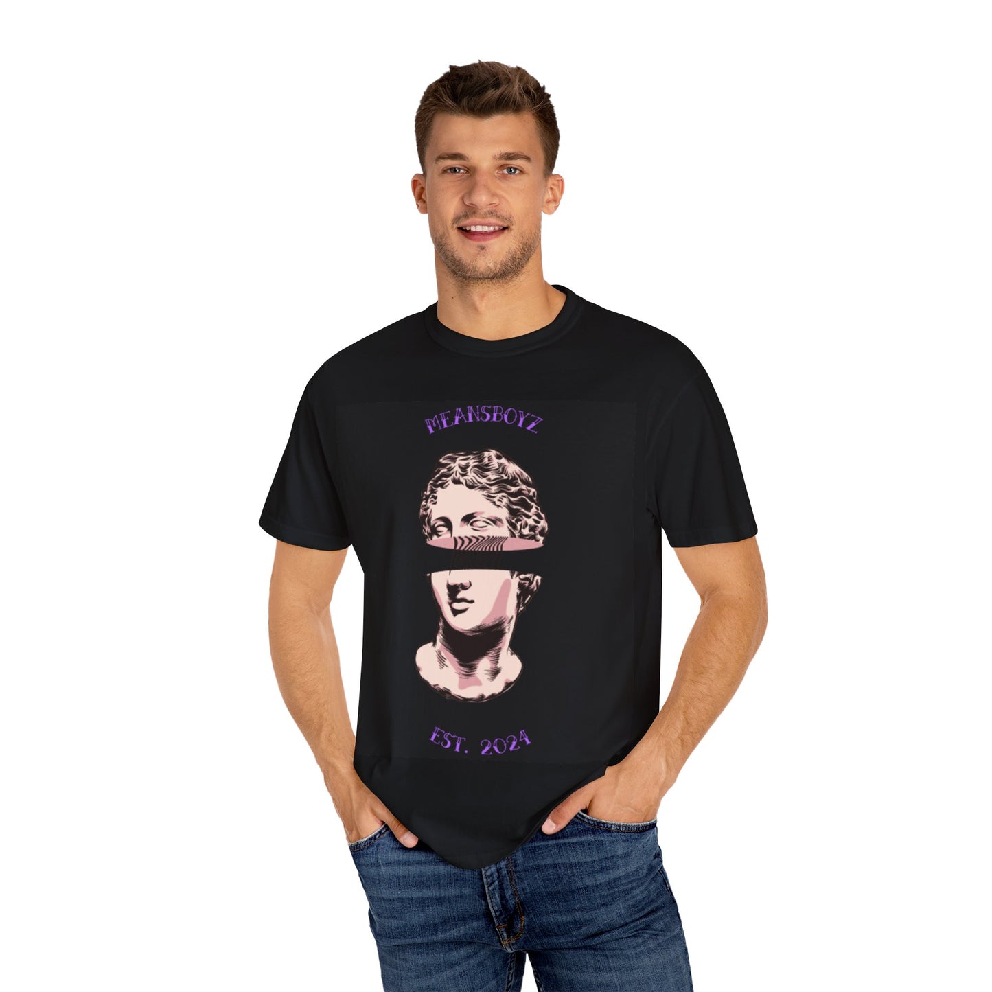 Meansboyz statue Unisex Garment-Dyed T-shirt