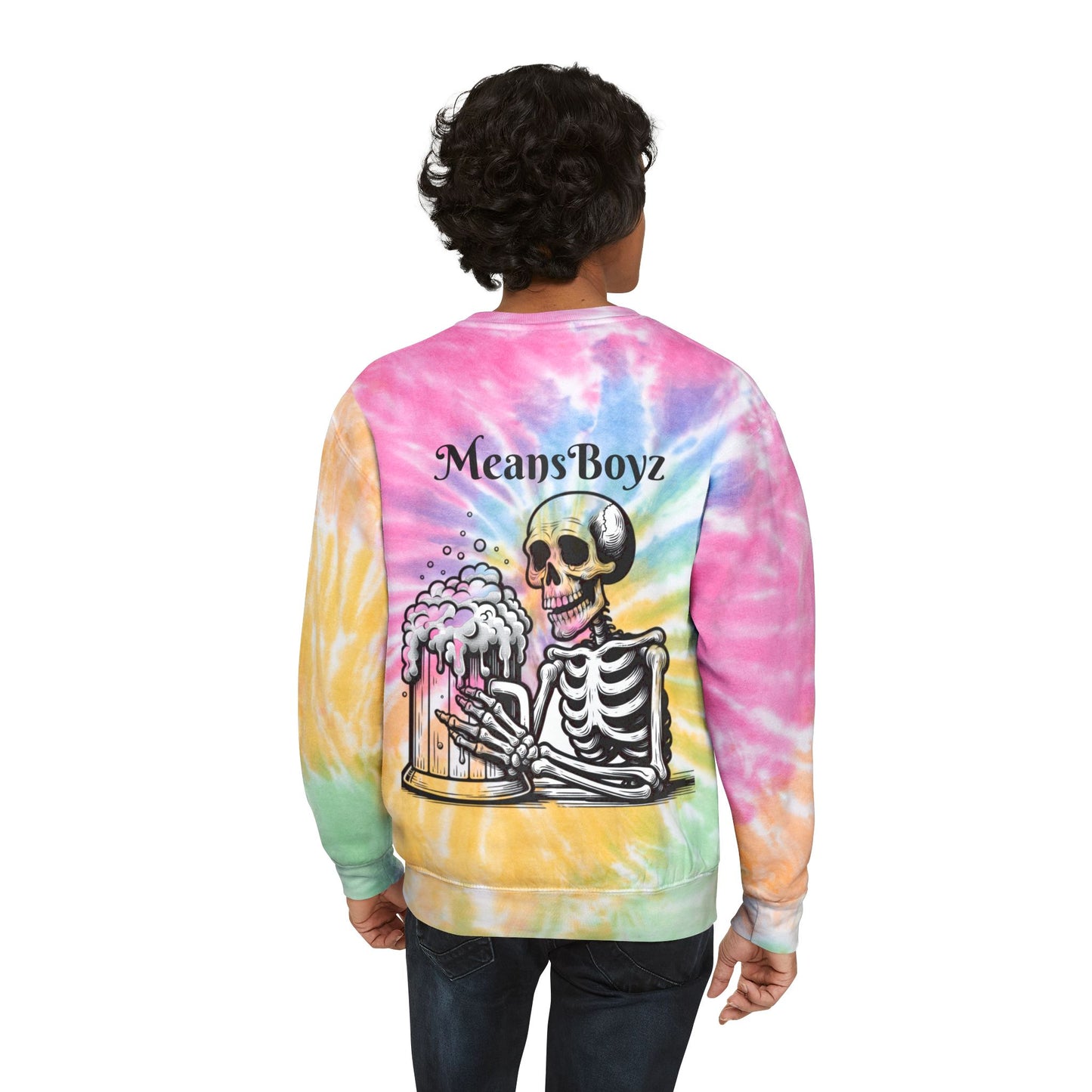 MeansBoyz Bad & Boozy Unisex Tie-Dye Sweatshirt