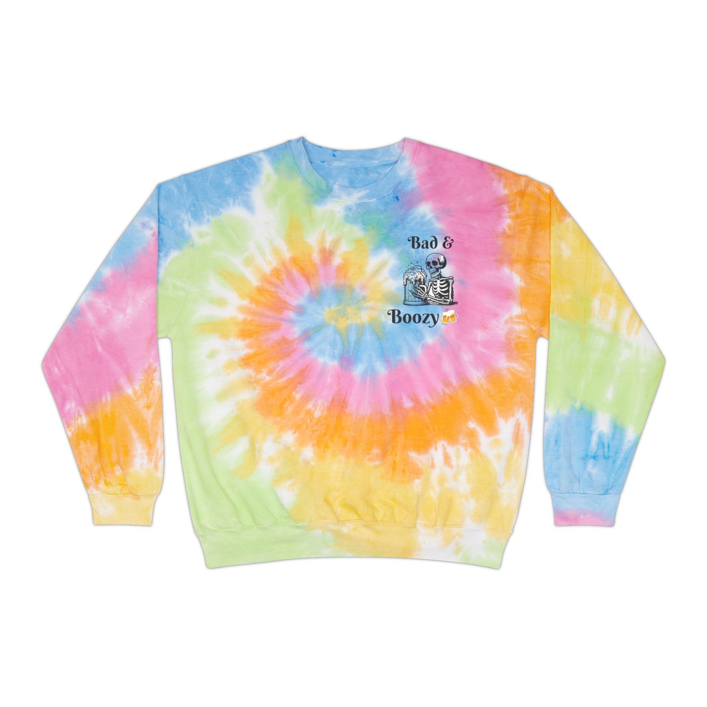 MeansBoyz Bad & Boozy Unisex Tie-Dye Sweatshirt